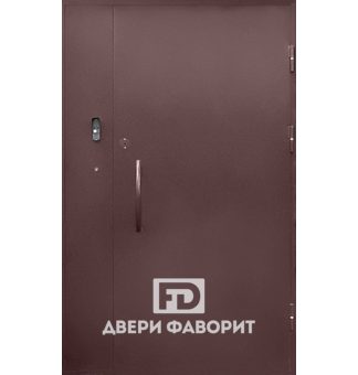 металлическая дверь с боковой вставкой для подъезда с домофоном