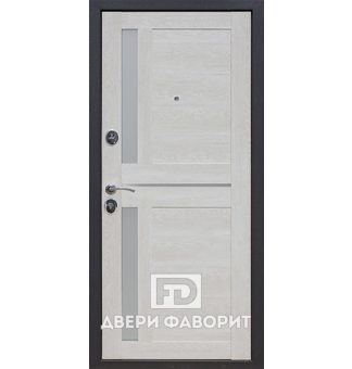 дверь с терморазрывом отделана экошпоном белого цвета
