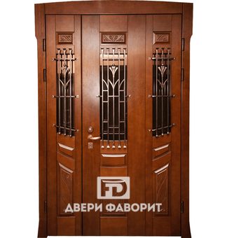 дверь для парадного входа с терморазрывом и ковкой