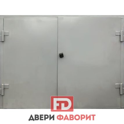 гаражные ворота серого цвета