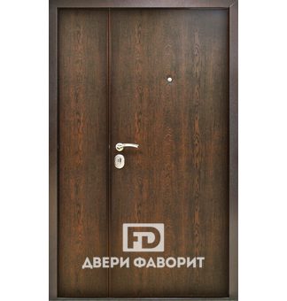 Недорогая двустворчатая дверь (порошок и ламинат)