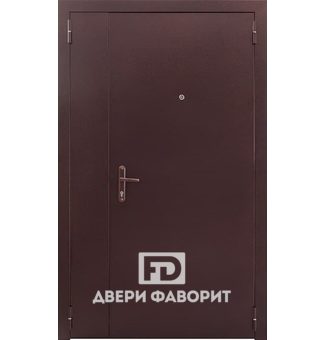 недорогая двустворчатая дверь, порошковый окрас и отделка ламинатом