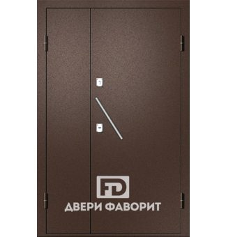 антивандальная недорогая двустворчатая дверь с усиленной ручкой