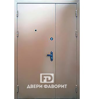 Железная дверь в загородный дом, отделка цинкогрунт - МД-243
