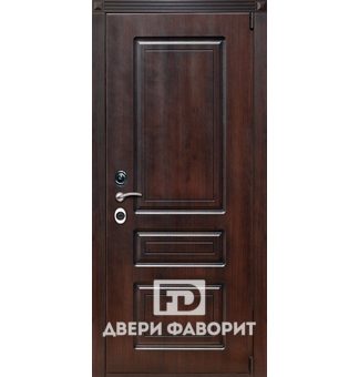 уличная дверь с тёмно коричневым виноритом